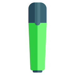 School marker. Highlighter icon. Vector flat illustration