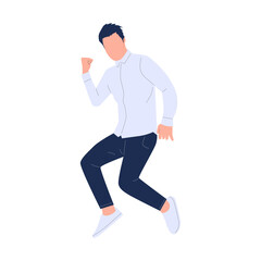 Fototapeta na wymiar vector illustration of people jumping for joy
