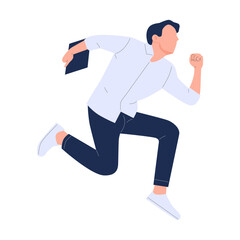 vector illustration of people jumping for joy