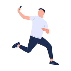 vector illustration of people jumping for joy