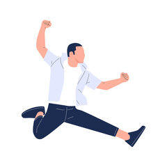 vector illustration of people jumping for joy