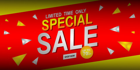 
Special offer sale banner, Vector illustration.