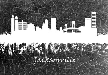 Jacksonville skyline B&W