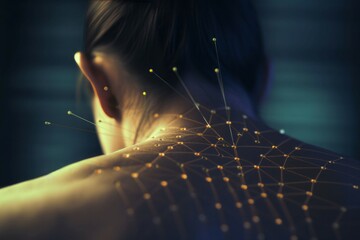 Acupuncture treatment. Generate Ai - obrazy, fototapety, plakaty