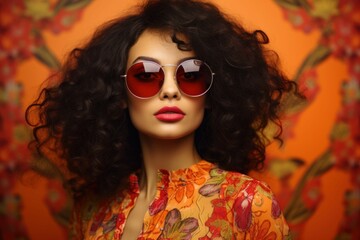 Fototapeta premium Portrait young woman fashion. Generate Ai