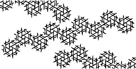 Modern futuristic geometric shapes pattern design with hexagons