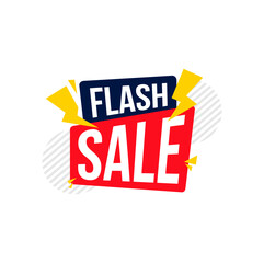flash sale concept illustration  simple template post icon for media secila background. flash sale business vector design. 