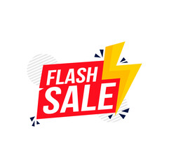 flash sale concept illustration  simple template post icon for media secila background. flash sale business vector design. 