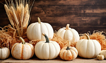 Autumn pumpkin arrangement.  