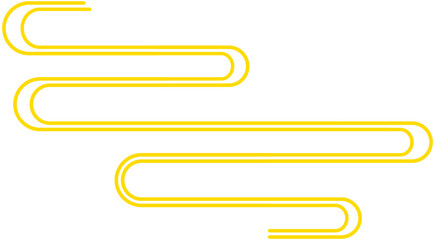 Chinese  yellow cloud  line icon