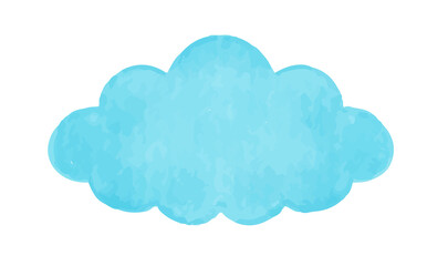 cute cloud watercolor element	
