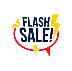 Naklejka na ściany i meble flash sale concept illustration simple template post icon for media secila background. flash sale business vector design. 