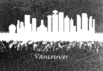 Vancouver skyline B&W
