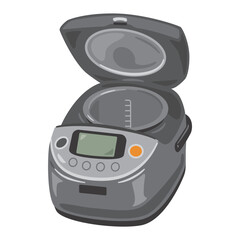 Fototapeta premium 蓋が開いた炊飯器