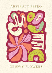 Modern A4 poster in a modern boho style hand-drawn. Suitable for poster, banner, printing, branding
