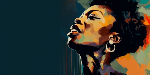 Black woman art, artist. Beautiful illustration picture. Generative AI