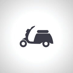 motorcycle bike icon. scooter isolated icon on white background