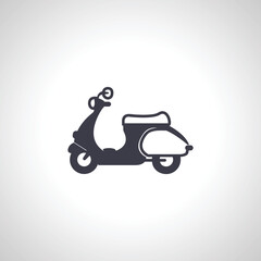 motorcycle bike icon. scooter isolated icon on white background