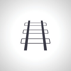 rails icon. Railroad isolated icon on white background