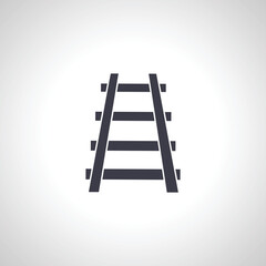 rails icon. Railroad isolated icon on white background
