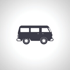 minivan isolated icon on white background
