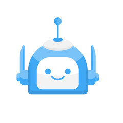 Robot Head Avatar Vector Design. Cartoon Robot Head Icon