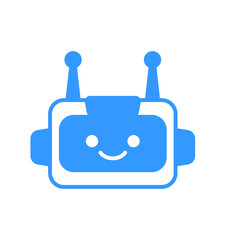 Robot Head Avatar Vector Design. Cartoon Robot Head Icon