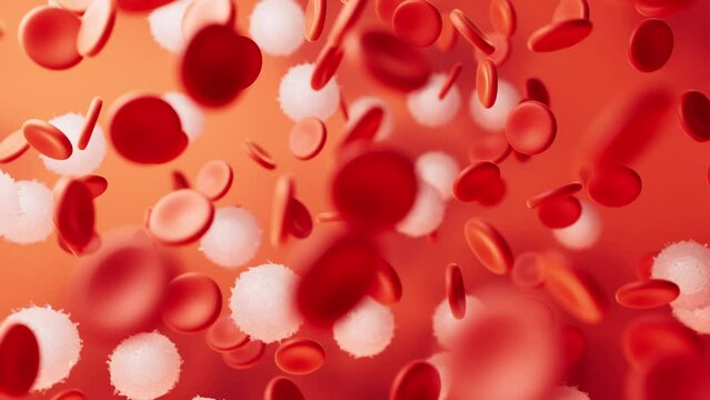 Blood and red blood cells, 3d rendering.
