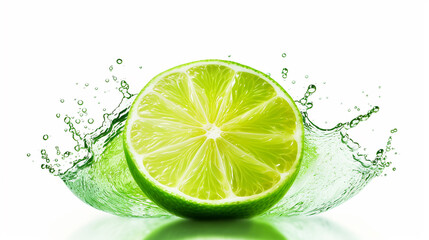 water drops on lime