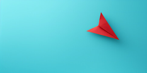 Red paper airplane