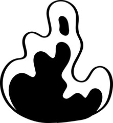 hand drawn fire illustration.