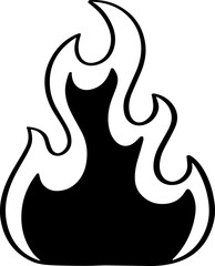 hand drawn fire illustration.