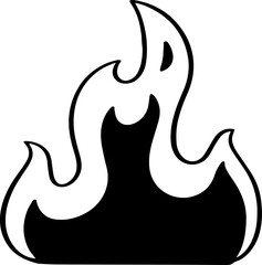 hand drawn fire illustration.