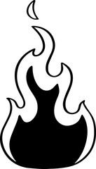 hand drawn fire illustration.