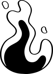 hand drawn fire illustration.