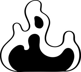 hand drawn fire illustration.
