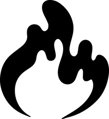 hand drawn fire illustration.