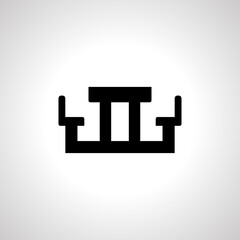 bench with table isolated icon. pavilion icon
