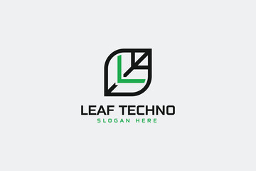 tech leaf logo, m, l latter logo