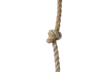 PNG,rope knot. Concept for trust, faith, strength, isolated on white background