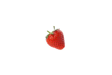 PNG, Strawberry with leaves isolated on white background