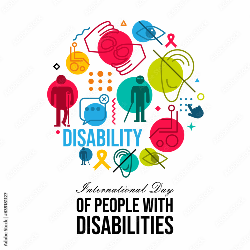 Wall mural international day of people with disabilities