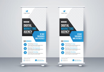 Creative Unique Corporate Roll Up Banner Template