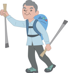 老人　シニア　運動　ハイキング