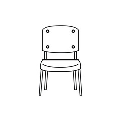 Chair outline element Royalty Free Vector Image.