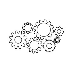 Gear icon vector set. clockwork illustration sign collection. Mechanics symbol.