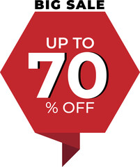 big sale tag label