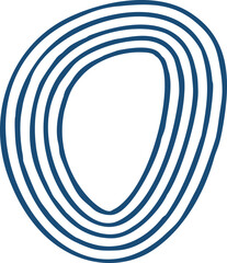 Abstract hand drawn organic shape