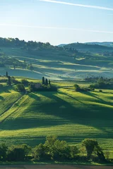 Papier Peint photo Vert bleu Beautiful Toscany landscape view in Italy
