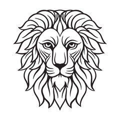 lion head hand drawn illustrations for the design of clothes, stickers, tattoo etc